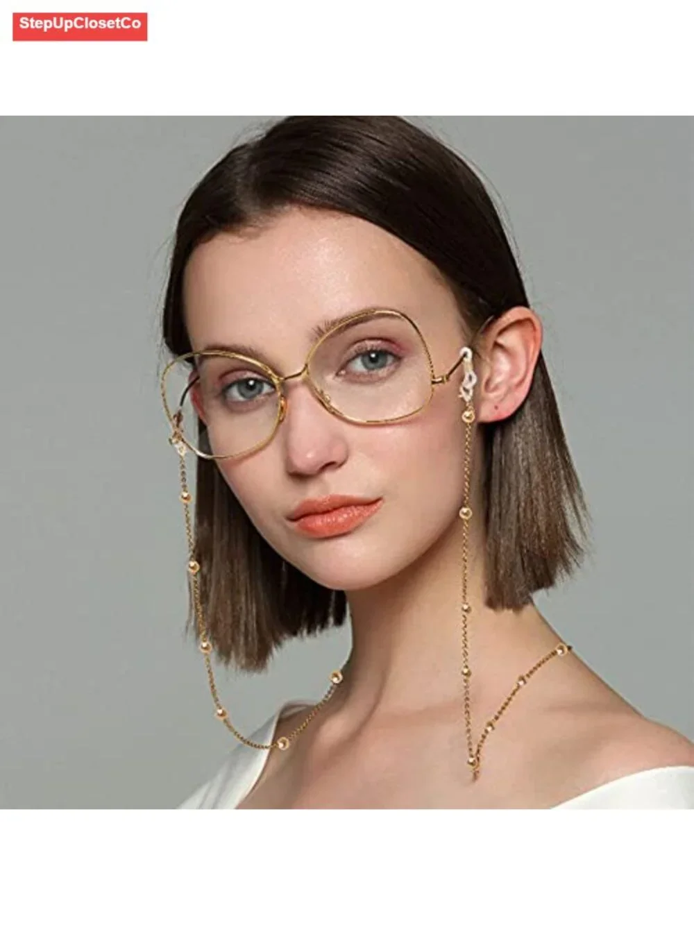 Eyeglass Chains for Women Glasses Strap Holder Lanyard 4 Pack Metal Bead